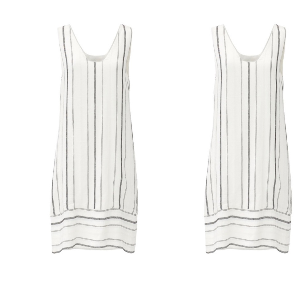 Waverly Grey Crepe Stripe Shift Dress